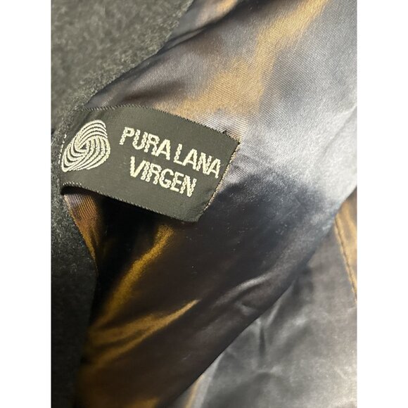 Cortefiel Charcoal Wool Overcoat Coat Jacket – Size 56 (XXL) – 100% Virgin Wool - Picture 5 of 8